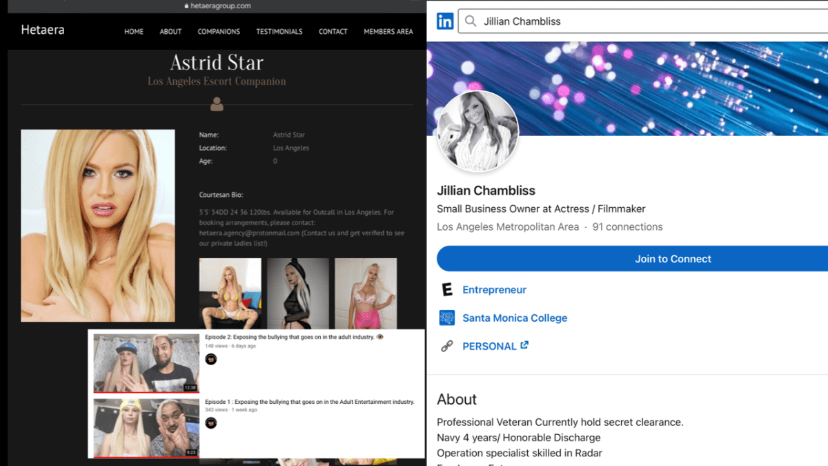 Exactly how much about Hetaera Group does public figure & Navy veteran Jillian Chambliss aka Astrid Star plan to expose?